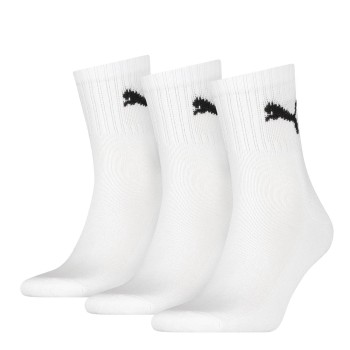 Se Puma Strømper 3P Short Crew Unisex Socks Hvid Str 47/49 ved Timarco