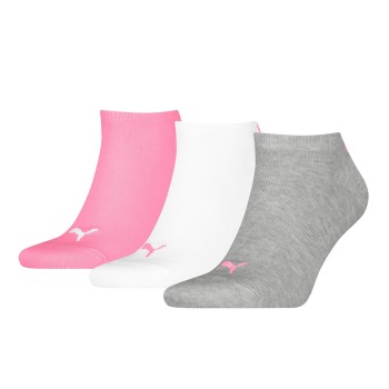 Puma Strømper 3P Sneaker Socks Rosa/Grå Str 39/42