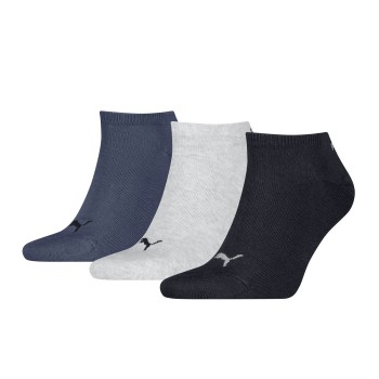 Puma Strømper 3P Sneaker Socks Marineblå/Grå Str 43/46