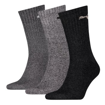 Puma Strømper 3P Sport Crew Socks Mørkgrå  Str 43/46