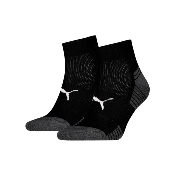 Puma Strømper 2P Sport Cushioned Quarter Socks Sort Str 39/42