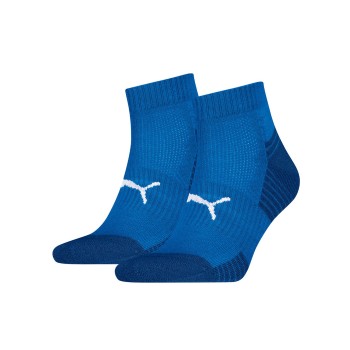 Puma Strømper 2P Sport Cushioned Quarter Socks Blå Str 39/42