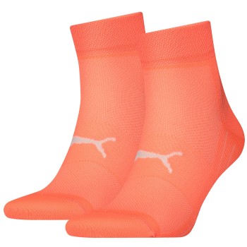Puma Strømper 2P Sport Light Quarter Socks Koral Str 43/46