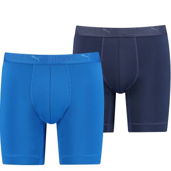 Se Puma 2P Sport Microfiber Long Boxer Blå polyester Medium Herre ved Timarco