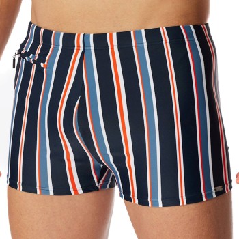 Schiesser Badebukser Aqua Classic Swim Shorts Blå/Rød X-Large Herre