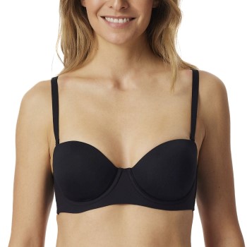 Schiesser BH Bandeau Bra Sort A 80 Dame