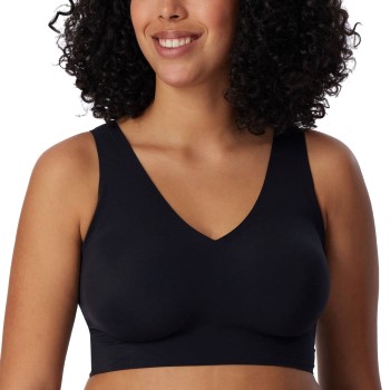 Se Schiesser Bh Invisible Soft Bralette Sort 46 Dame ved Timarco