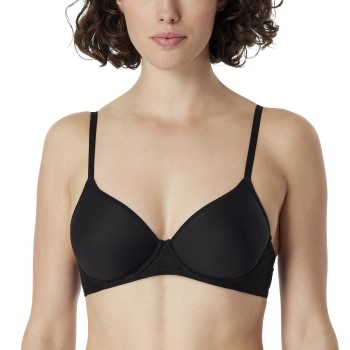 Schiesser BH Spacer Full Cup Bra Sort polyester D 95 Dame