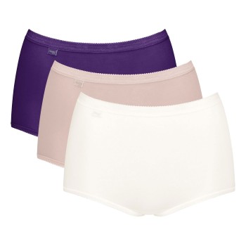 Sloggi Trusser 3P Basic Plus Maxi Colored Rosa/Lilla bomuld 48 Dame