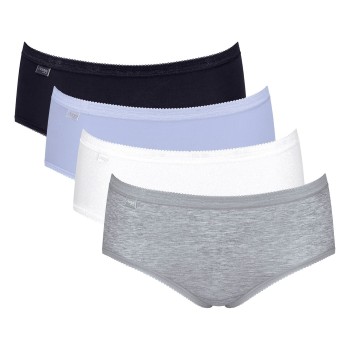 Sloggi Trusser 4P Basic Plus Midi Color Flerfarvet bomuld 42 Dame