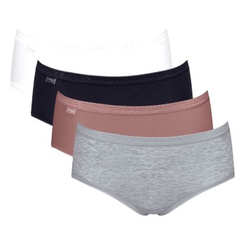 Sloggi Trusser 4P Basic Plus Midi Color Flerfarvet-2 bomuld 38 Dame