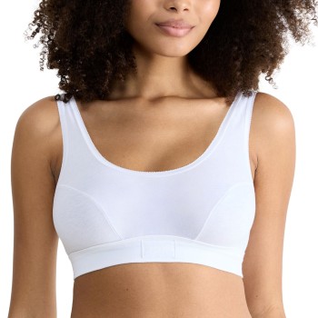 Sloggi BH Double Comfort Top Hvid bomuld 46 Dame