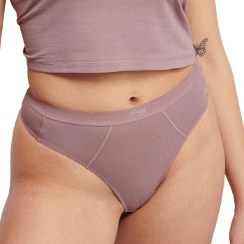 Sloggi Trusser 2P Ever Ease String Briefs Gammelrosa bomuld Large Dame