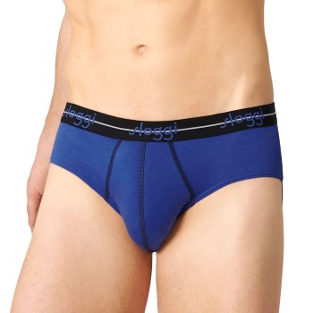 Sloggi 2P For Men Start Midi Marine/Blå bomuld Small Herre