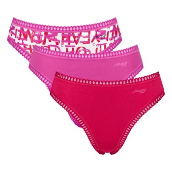 Sloggi Trusser 3P GO Crush High Leg Briefs Rosa bomuld X-Large Dame