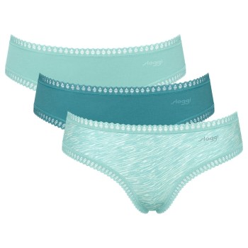 Sloggi Trusser 3P GO Crush Hipster Briefs Blå/Turkise bomuld XX-Large Dame