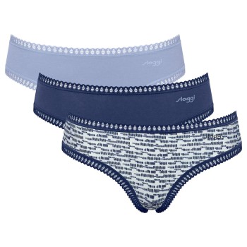 Sloggi Trusser 3P GO Crush Hipster Briefs Berry/Lilac bomuld XX-Large Dame