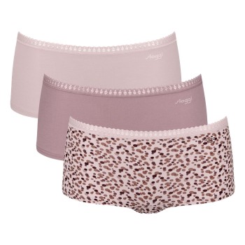 Sloggi Trusser 3P GO Crush Hipster Shorts Sand/rosa bomuld Medium Dame