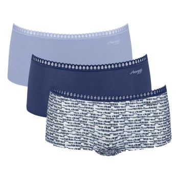 Sloggi Trusser 3P GO Crush Hipster Shorts Berry/Lilac bomuld Medium Dame