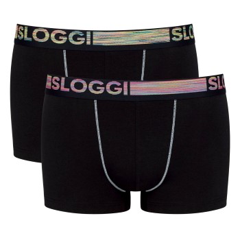 Sloggi 2P Men GO ABC Natural Hipster Briefs Sort bomuld Large Herre