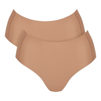 Se Sloggi Trusser 2P ZERO Feel 2 0 High Waist Brief C2P Beige Medium Dame ved Timarco
