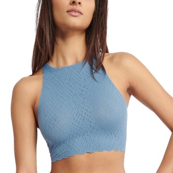 Sloggi Bh ZERO Feel Bliss Crop Top Lyseblå Large Dame