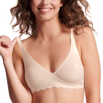 Sloggi BH ZERO Microfibre 2.0 Soft Bra Creme Large Dame