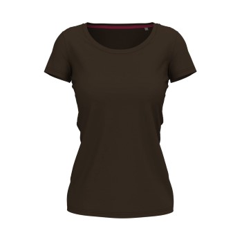 Stedman Claire Crew Neck Mørkbrun  ringspundet bomuld Medium Dame
