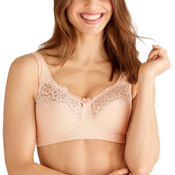 Swegmark BH Cotton Bloom Fairtrade Soft Bra Creme bomuld B 95 Dame