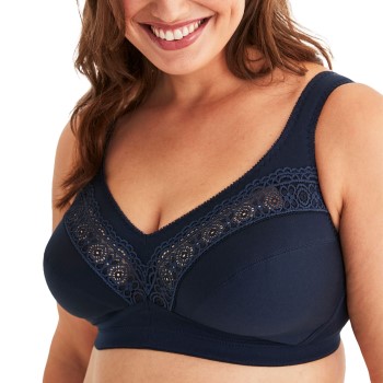 Swegmark BH Cotton Star Soft Bra Marineblå bomuld E 85 Dame