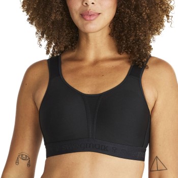 Swegmark BH Kimberly Iconic Moulded Cups Sports Bra Sort polyamid D 80 Dame