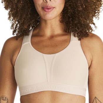 Swegmark BH Kimberly Iconic Moulded Cups Sports Bra Beige polyamid C 85 Dame