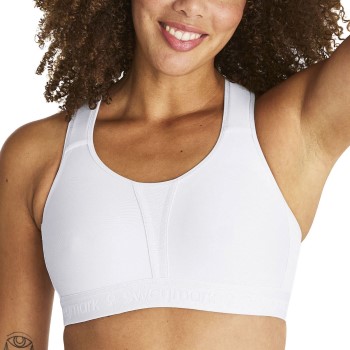 Swegmark BH Kimberly Iconic Moulded Cups Sports Bra Hvid polyamid B 75 Dame