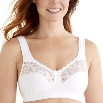 Swegmark BH True Beauty Fairtrade Soft Bra Hvid bomuld I 80 Dame