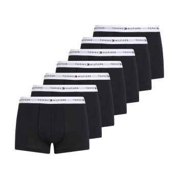 Tommy Hilfiger 7P Cotton Essentials Print Trunk Sort bomuld Large Herre