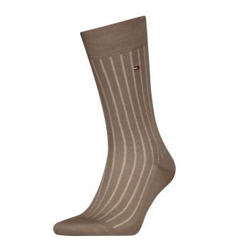 Tommy Hilfiger Legwear Tommy Hilfiger Strømper Premium Rib Crew Socks Brun Str 39/40 Herre