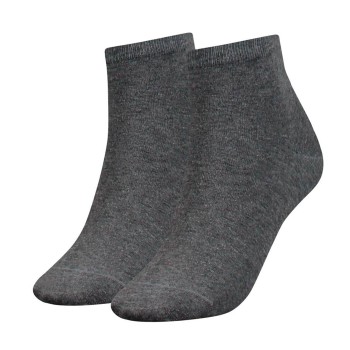 Tommy Hilfiger Legwear Tommy Hilfiger Strømper 2P Women Casual Short Sock Grå Str 39/42 Dame