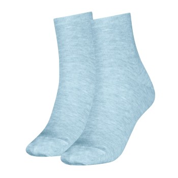 Tommy Hilfiger Legwear Tommy Hilfiger Strømper 2P Women Casual Short Sock Lyseblå Str 39/42 Dame