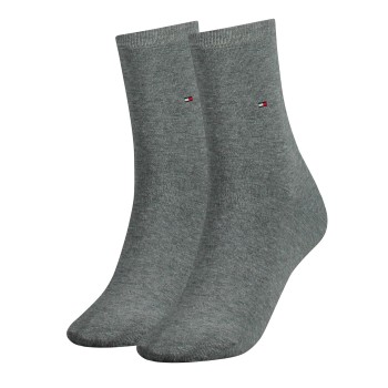 Tommy Hilfiger Legwear Tommy Hilfiger Strømper 2P Women Classic Casual Socks Grå Str 39/42 Dame