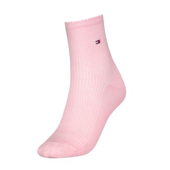Tommy Hilfiger Legwear Tommy Hilfiger Strømper Women Premium Rib Short Socks Lyserosa Str 35/38 Dame