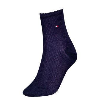 Tommy Hilfiger Legwear Tommy Hilfiger Strømper Women Premium Rib Short Socks Marineblå Str 35/38 Dame