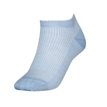 Tommy Hilfiger Legwear Tommy Hilfiger Strømper Women Premium Rib Sneaker Socks Lyseblå Str 35/38 Dame