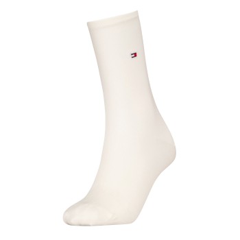 Tommy Hilfiger Strømper Women Premium Soft Silk Socks Offwhite Str 35/38 Dame