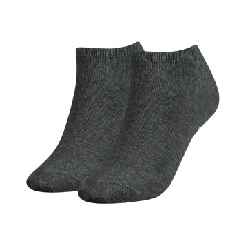 Se Tommy Hilfiger Legwear Tommy Hilfiger Strømper 2P Women Sneaker Sock Grå Str 35/38 Dame ved Timarco