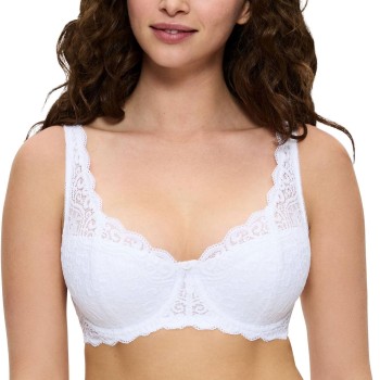 Triumph BH Amourette Wired Bra With Lace Hvid E 95 Dame