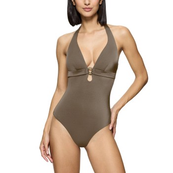 Triumph Midnight Swim OP 01 Swimsuit Khaki C 40 Dame