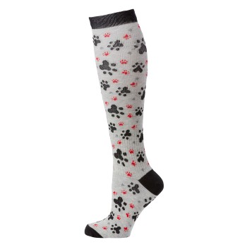 Trofé Trofe Printed Support Socks Strømper Grå/Rød Str 35/38 Dame