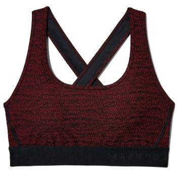 Under Armour BH Crossback Jacquard Sports Bra Rød Mønster  polyester Small Dame