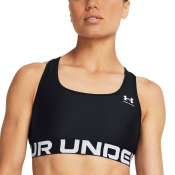 Under Armour BH Mid Branded Sport Bra Sort polyester X-Small Dame