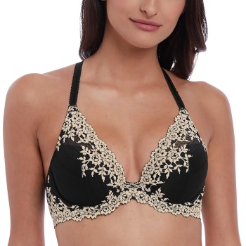 Wacoal BH Embrace Lace Plunge Underwire Bra Sort F 80 Dame